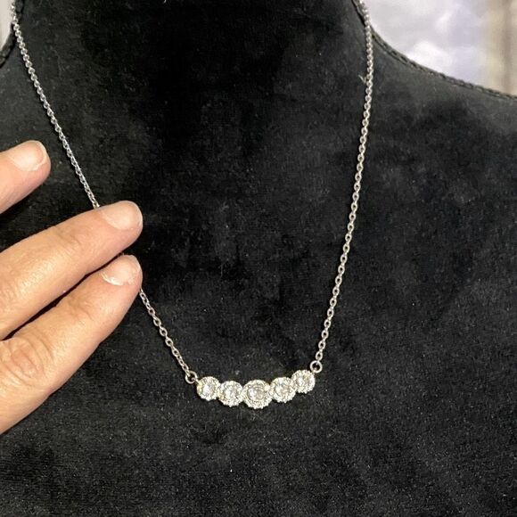 The Smith Cubic Zirconia and 925 Silver Pendants Necklace - Picture 12 of 12